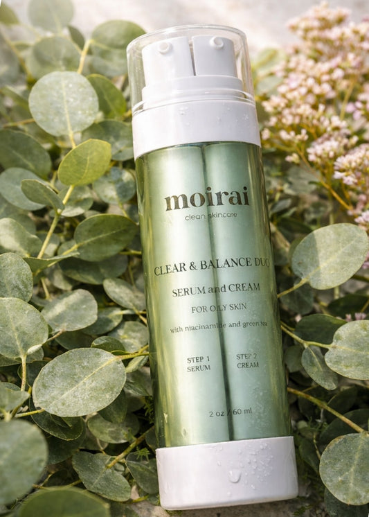 Clear & Balance Duo | Dual-Delivery Acne Balancing Serum & Hydrating Cream - Moirai Skincare