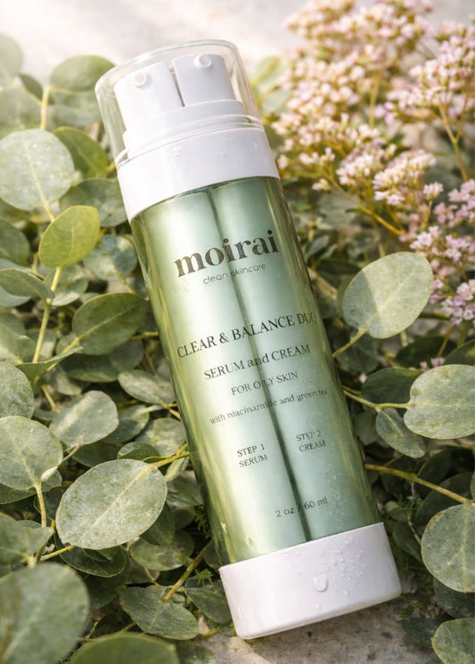 Clear & Balance Duo | Dual-Delivery Acne Balancing Serum & Hydrating Cream - Moirai Skincare
