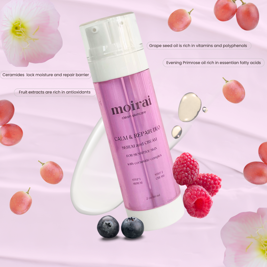 Calm and Repair Duo serum and moisturizer with Ceramides, Hyaluronic Acid and Antioxidants - My Store