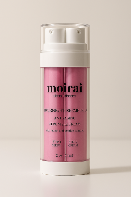 Moirai Overnight Repair Duo anti-aging serum cream with retinol and peptide complex
