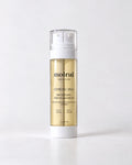 Moirai Citrus-C Duo Brightening Serum and Cream dual-chamber skincare bottle with vitamin C on a light gray background