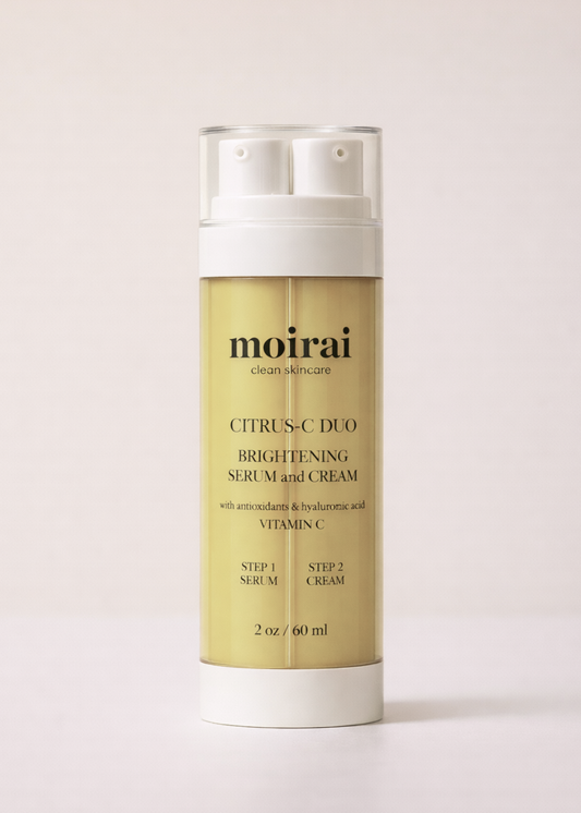 Moirai Citrus-C Duo skincare product on a white background