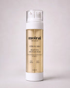 Moirai Citrus C Duo brightening dual-delivery serum and cream bottle with vitamin C and antioxidants on a light gray background