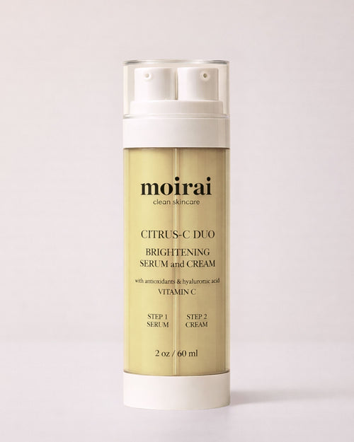Moirai Citrus-C Duo vitamin C brightening serum and cream dual-delivery skincare 