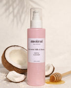 Moirai Coconut Milk & Honey Gentle Cleanser with natural coconut and honey ingredients