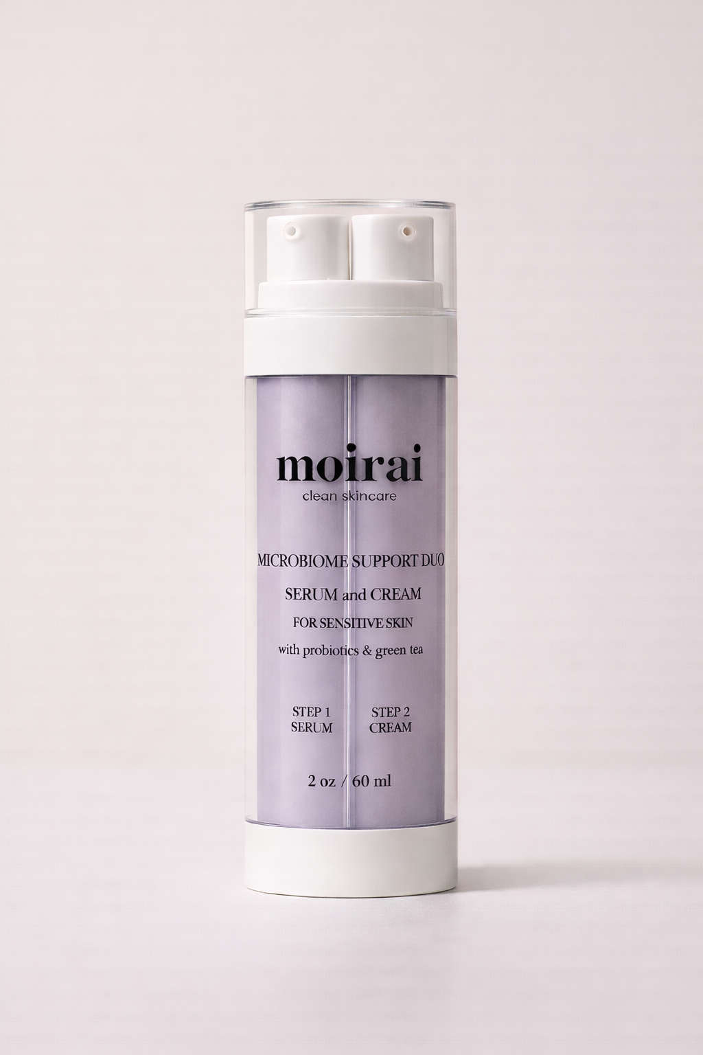 Moirai skincare microbiome support duo with probiotics for sensitive, acne-prone skin