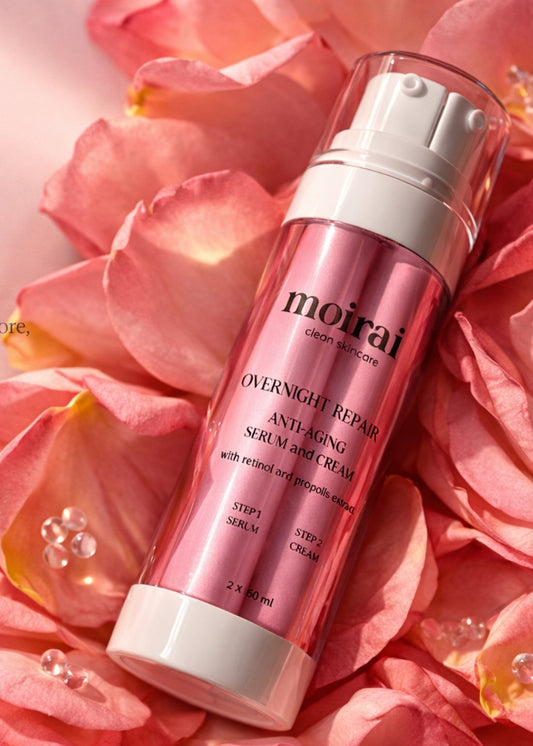 Overnight Repair Duo dual-delivery retinol Serum & Nourishing Night Cream - Moirai Skincare