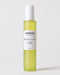 A bottle of Moirai Willow Bark & Lavender Purifying Gel Cleanser for oily skin, featuring a translucent light green liquid and a white cap, set against a clean white background.